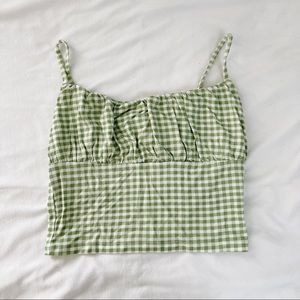 pacsun gingham cropped tank